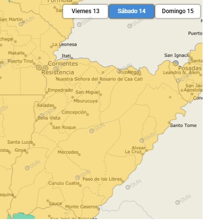 Nueva alerta amarilla por tormentas para Corrientes